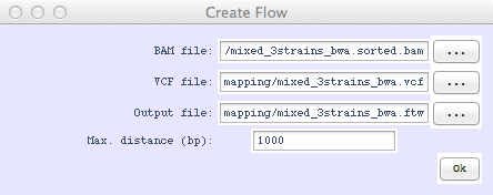 Create flow menu